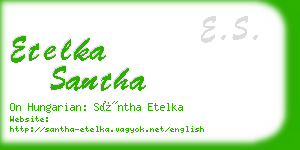 etelka santha business card